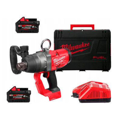 Акумуляторний ударний гайковерт Milwaukee M18 ONEFHIWF1-802X, 2 акб M18 FB8, з/п M12-18 FC, кейс HD
