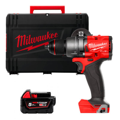 Аккумуляторная дрель-шуруповерт Milwaukee M18 FDD3-0X, 1 акб M18 B5, без з/у, кейс HD