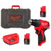 Аккумуляторная дрель-шуруповерт Milwaukee M12 BLDDRC-202C, 2 акб M12 B2, з/у C12 C, кейс Kitbox