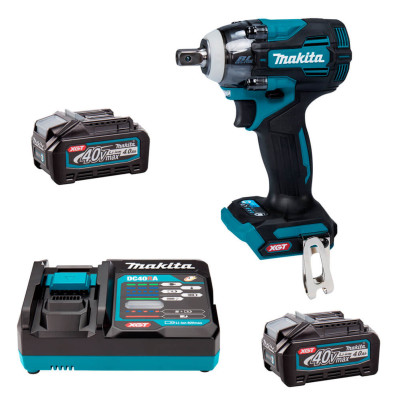 Аккумуляторный ударный гайковерт Makita XGT 40 V Max TW005XGT4, 2 акб BL4040, з/у DC40RA