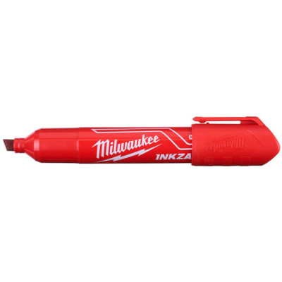Маркер со скошенным наконечником Milwaukee Inkzall L, красный
