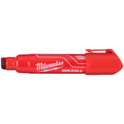 Маркер с долотообразным наконечником Milwaukee Inkzall XL, красный