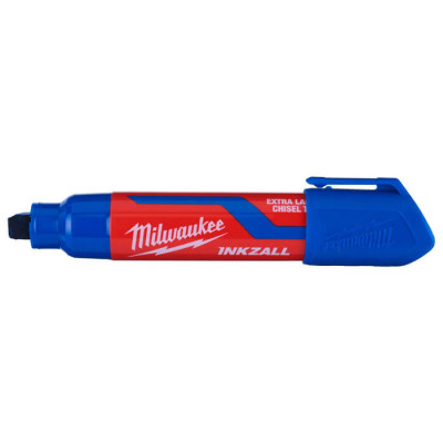 Маркер с долотообразным наконечником Milwaukee Inkzall XL, синий