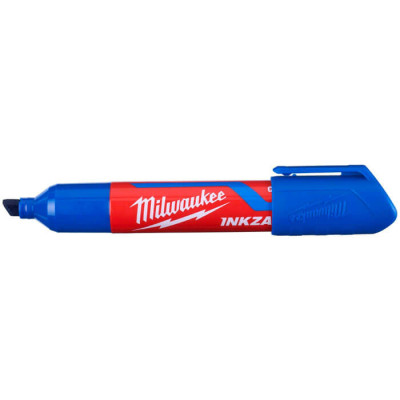 Маркер со скошенным наконечником Milwaukee Inkzall L, синий