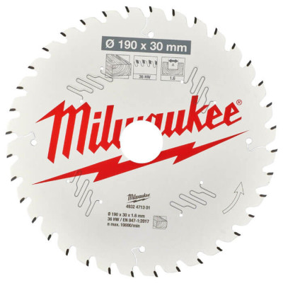 Пиляльний диск по деревині Milwaukee 190х1.6х30 мм 36T