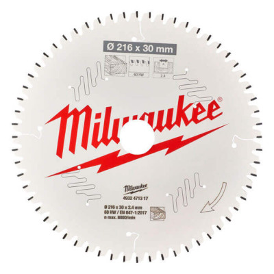 Пиляльний диск по деревині Milwaukee 216х2.4х30 мм 48T