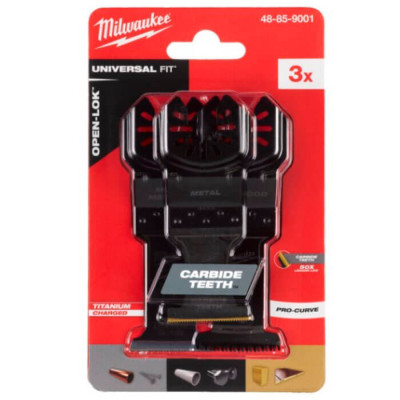 Набір заглибних пиляльних полотен Milwaukee Bi-Metal Carbide, 3 шт