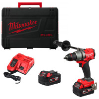 Аккумуляторная ударная дрель-шуруповерт Milwaukee M18 ONEPD3-502X, 2 акб M18 B5, з/у М12-18 FC, кейс HD